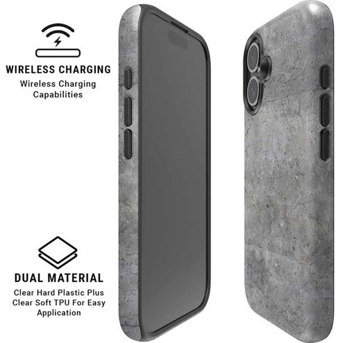Natural Grey Concrete iPhone 16 Magsafe Impact Case